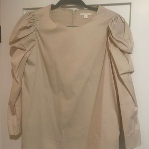 COS Pale Beige Puff-Sleeve Blouse
